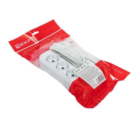 Удлинитель 4х5м с заземл. 16А IP20 Эксперт 3.0кВт ПВС 3х1 PROxima EKF UBA16-310-4-05 Удлинитель 4х5м с заземл. 16А IP20 Эксперт 3.0кВт ПВС 3х1 PROxima EKF UBA16-310-4-05