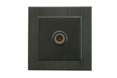 Розетка TV проходная Karea LINE STAR чер. Makel 86054007 Розетка TV проходная Karea LINE STAR чер. Makel 86054007