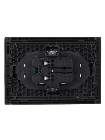 Розетка 2-м СП FORTE&PIANO FP323 16А с заземл. защ. шторки безвинт. крепл. сер. IEK FP-R24-16-1-K03