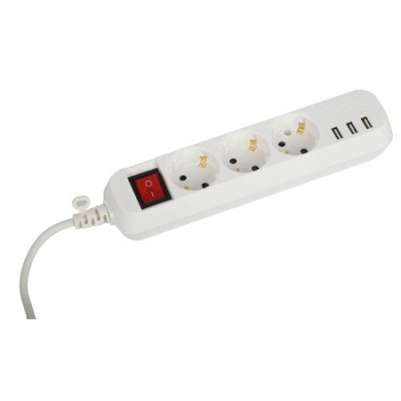Удлинитель 3х3м с заземл. +3xUSBA 10А с выкл. U-3es-3m-USB Эра Б0052901 Удлинитель 3х3м с заземл. +3xUSBA 10А с выкл. U-3es-3m-USB Эра Б0052901