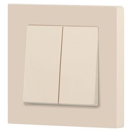 Переключатель 2-кл. СП Accent 6-107-02 10А IP20 250В AL/CU сл. кость Intro Б0063558