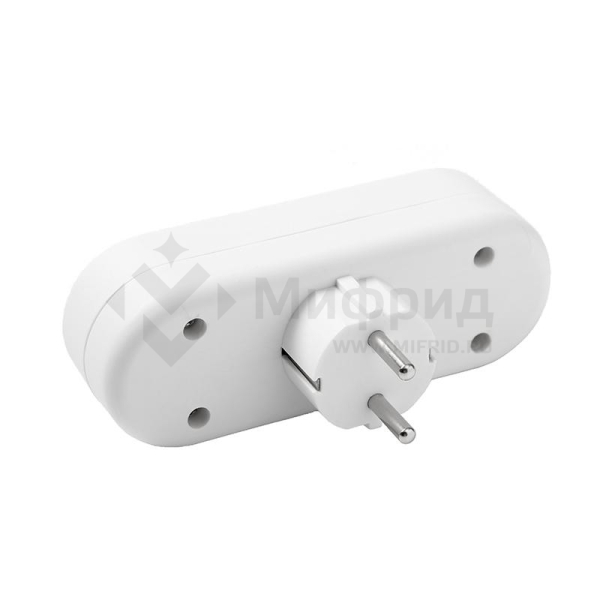 Разветвитель 3-м без заземл. 10А 2200Вт 250В плоский бел. DОМТОК 2655