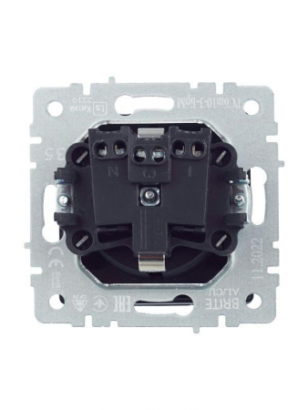 Розетка BRITE РСбш10-3-БрМ 16А IP20 с заземл. защ. шторки с крышкой механизм маренго IEK BR-R16-16-K35 Розетка BRITE РСбш10-3-БрМ 16А IP20 с заземл. защ. шторки с крышкой механизм маренго IEK BR-R16-16-K35