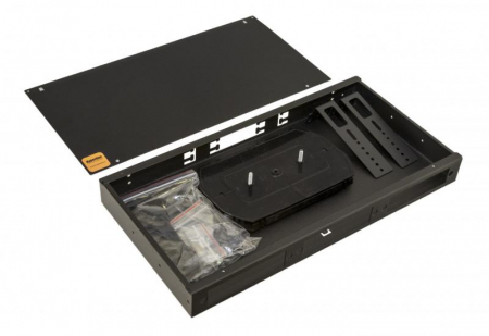 Бокс оптический FO-19R-1U-3хSLT-W140H42-24UN-BK универс. 19дюйм от 8 до 24 портов (SC duplex LC ST FC) (со спайс. пласт. без пигтейлов. и прох. адапт.) 1U черн. Hyperline 250427 Бокс оптический FO-19R-1U-3хSLT-W140H42-24UN-BK универс. 19дюйм от 8 до 24 портов (SC duplex LC ST FC) (со спайс. пласт. без пигтейлов. и прох. адапт.) 1U черн. Hyperline 250427