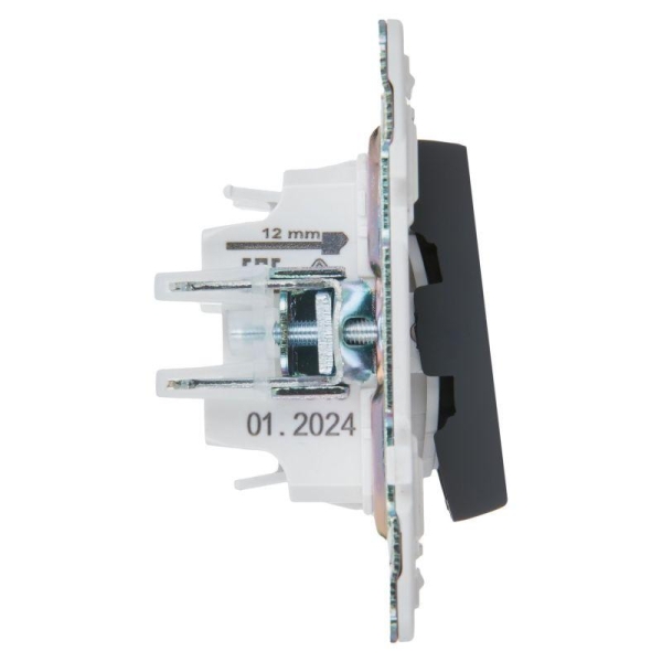 Выключатель 2-кл. SKANDY 10А SK-V04G графит IEK SK-V20-0-10-K53