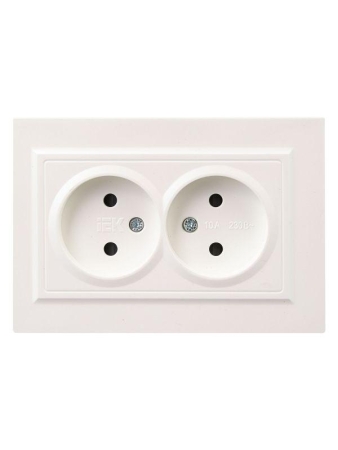 Розетка 2-м СП BRITE РСш12-2-БрЖ 10А в сборе без заземл. защ. шторки жемчуж. IEK BR-R23-10-K36-F Розетка 2-м СП BRITE РСш12-2-БрЖ 10А в сборе без заземл. защ. шторки жемчуж. IEK BR-R23-10-K36-F
