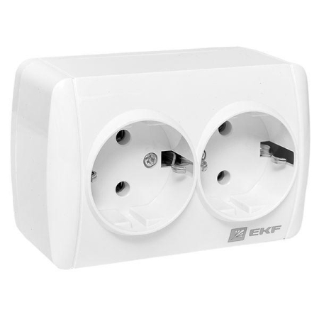 Розетка 2-м ОП Владивосток 16А IP44 с заземл. EKF EQR16-129-30-54 Розетка 2-м ОП Владивосток 16А IP44 с заземл. EKF EQR16-129-30-54