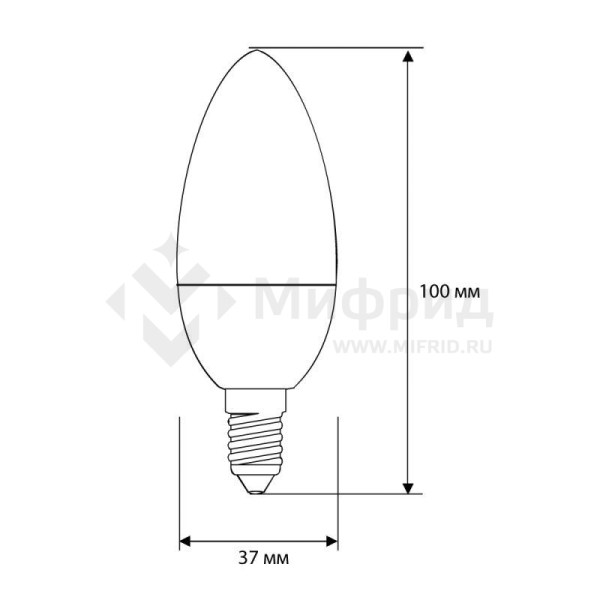 Лампа светодиодная LED8-C35/830/E14 8Вт свеча 3000К тепл. бел. E14 720лм 220В Camelion 12385