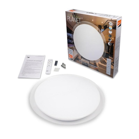 Светильник светодиодный декоративный PPB Planet Dim 72Вт 3000-6500К IP20 d570х78 настенно-потолочный бытовой с пультом JazzWay 5012134 Светильник светодиодный декоративный PPB Planet Dim 72Вт 3000-6500К IP20 d570х78 настенно-потолочный бытовой с пультом JazzWay 5012134