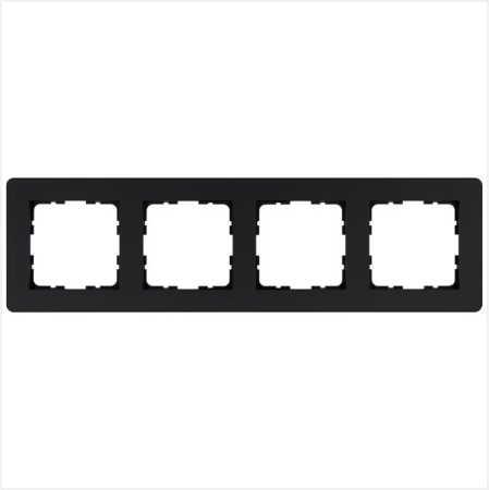 Рамка 4-м G-Flex черн. матов. soft touch Jasmart G1104PB Рамка 4-м G-Flex черн. матов. soft touch Jasmart G1104PB