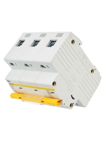 Выключатель автоматический модульный 3п D 25А 10кА ВА47-100 KARAT IEK MVA40-3-025-D Выключатель автоматический модульный 3п D 25А 10кА ВА47-100 KARAT IEK MVA40-3-025-D