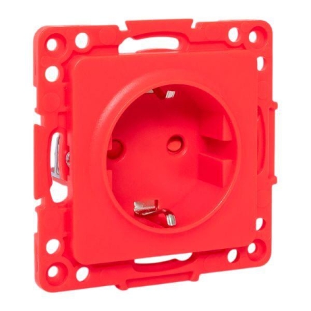Розетка 1-м СП Стокгольм 16А с заземл. защ. шторки винтов. клеммы механизм красн. EKF EYR16-028-30 Розетка 1-м СП Стокгольм 16А с заземл. защ. шторки винтов. клеммы механизм красн. EKF EYR16-028-30