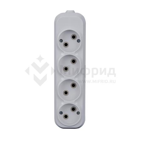 Колодка удлинителя 4-м 10А без заземл. АБС-пластик бел. TOKOV ELECTRIC TKE-C01-KU4