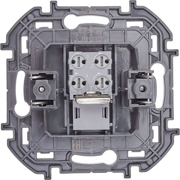 Розетка телефонная СП Inspiria RJ11 IP20 механизм алюм. IEK 673822