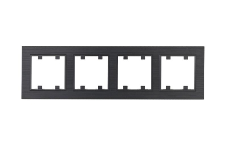 Рамка 4-м Karea LINE STAR дым. металлик Makel 86050704