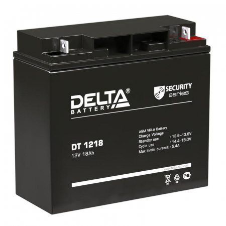 Аккумулятор ОПС 12В 18А.ч DT 1218 Delta 4614010040015 Аккумулятор ОПС 12В 18А.ч DT 1218 Delta 4614010040015