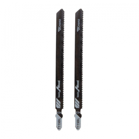 Пилка для электролобзика по дереву T119BL 132мм 12 зубьев на дюйм 4-100мм (уп.2шт) Kranz KR-92-0316