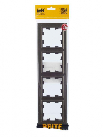 Рамка 4-м BRITE РУ-4-БрТБ бронза IEK BR-M42-K45 Рамка 4-м BRITE РУ-4-БрТБ бронза IEK BR-M42-K45