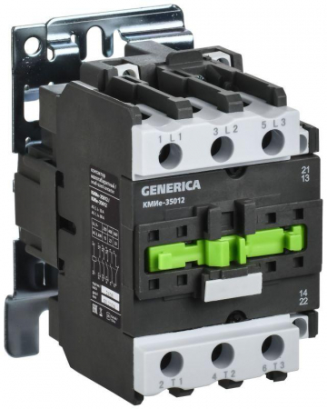Контактор КМИе-35012 50А 230В/АС3 1НО 1НЗ GENERICA KKME31-050-230-11 Контактор КМИе-35012 50А 230В/АС3 1НО 1НЗ GENERICA KKME31-050-230-11