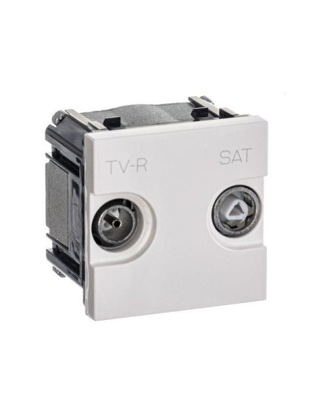 Розетка телевизионная одиночная TV/R/SAT 2мод. Zenit с накладкой бел. ABB 2CLA225130N1101 Розетка телевизионная одиночная TV/R/SAT 2мод. Zenit с накладкой бел. ABB 2CLA225130N1101