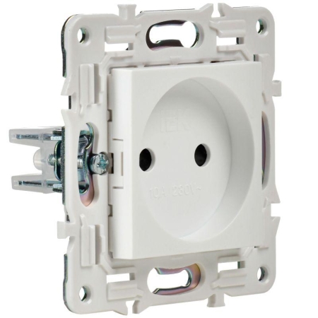Розетка SKANDY 10А без заземл. без защ. шторок SK-R02W арктич. бел. IEK SK-R10-10-K01 Розетка SKANDY 10А без заземл. без защ. шторок SK-R02W арктич. бел. IEK SK-R10-10-K01