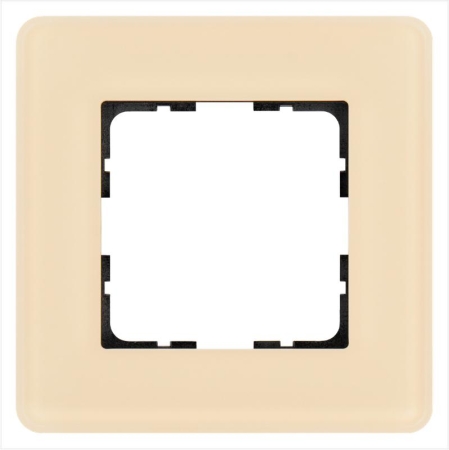 Рамка 1-м G-Glass закругленная стекло матов. тауп Jasmart G1001GT-RM Рамка 1-м G-Glass закругленная стекло матов. тауп Jasmart G1001GT-RM