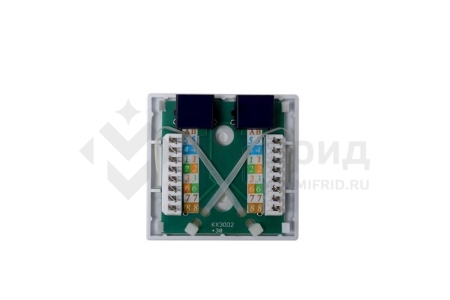 Розетка компьютерная 8P8C (RJ-45) кат.5E UTP 2 порта TOKOV ELECTRIC TKE-SMB-8P8C-2P-UTP