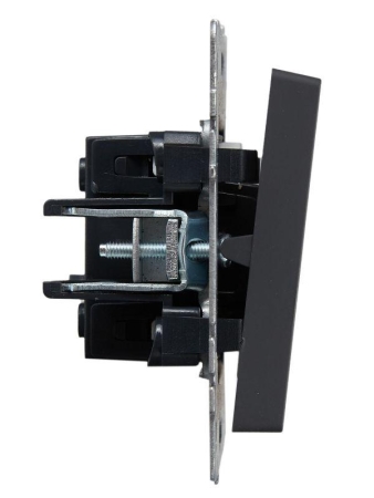 Выключатель проходной 1-кл. СП BRITE ВС10-1-7-БрГ 10А с индик. механизм графит IEK BR-V12-1-10-K53