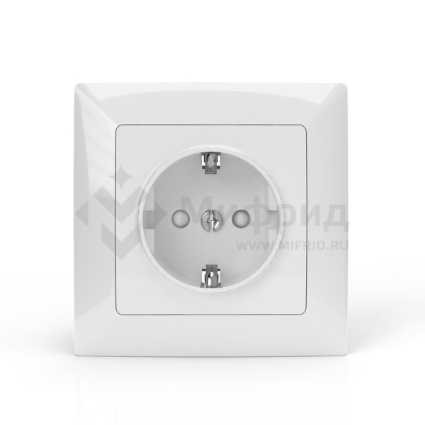 Розетка 1-м СП AVA 16А IP20 с заземл. защ. шторки в сборе бел. TOKOV ELECTRIC TKL-AV-R1FZSF-C01