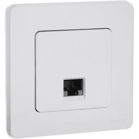 Розетка компьютерная Inspiria RJ45 кат.5E UTP бел. IEK 673825 Розетка компьютерная Inspiria RJ45 кат.5E UTP бел. IEK 673825