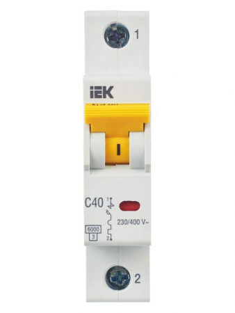 Выключатель автоматический модульный 1п C 40А 6кА ВА47-60M KARAT IEK MVA31-1-040-C