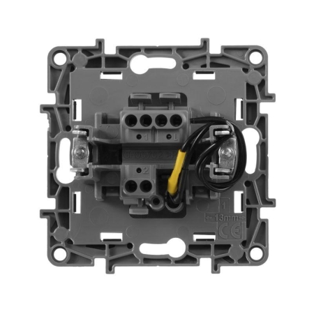 Переключатель 1-кл. СП Etika Plus 10А IP20 250В 10AX с подсветкой безвинтов. зажимы механизм антрацит IEK 672615
