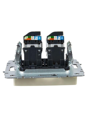 Розетка компьютерная двойн. СП RJ45 кат.5E BRITE РК10-2-БрКр механизм беж. IEK BR-K20-1-K10 Розетка компьютерная двойн. СП RJ45 кат.5E BRITE РК10-2-БрКр механизм беж. IEK BR-K20-1-K10