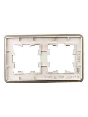 Рамка 2-м BRITE РУ-2-1-Бр метал. латунь RE IEK BR-M22-M-01-K49