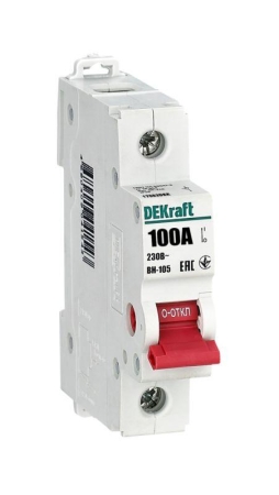 Выключатель-разъединитель ВН-105 ВН105-1P-100A DEKraft 17083DEK Выключатель-разъединитель ВН-105 ВН105-1P-100A DEKraft 17083DEK