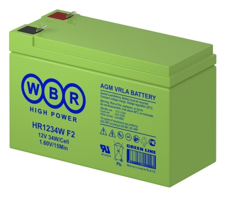 Аккумулятор 12В 9А.ч WBR HR1234W F2 WBR Аккумулятор 12В 9А.ч WBR HR1234W F2 WBR