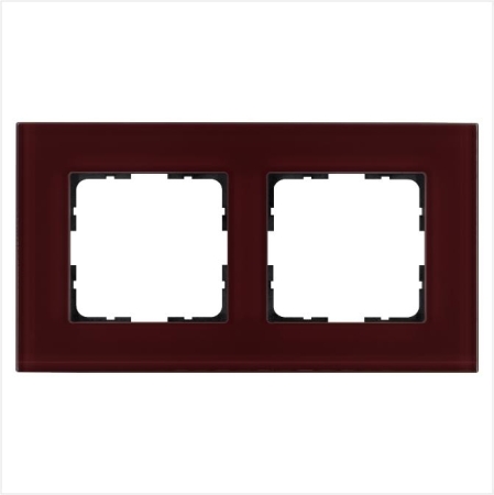 Рамка 2-м G-Glass стекло гранат. JasmartG1002GH Рамка 2-м G-Glass стекло гранат. JasmartG1002GH