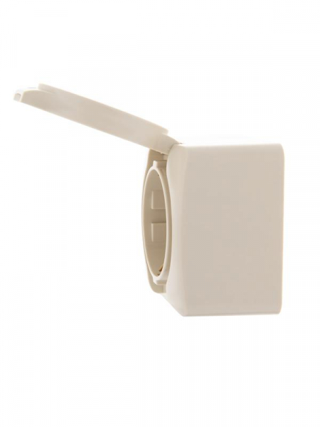 Розетка 1-м ОП Viola с заземл. с крышкой крем. LEZARD 751-0300-123 Розетка 1-м ОП Viola с заземл. с крышкой крем. LEZARD 751-0300-123