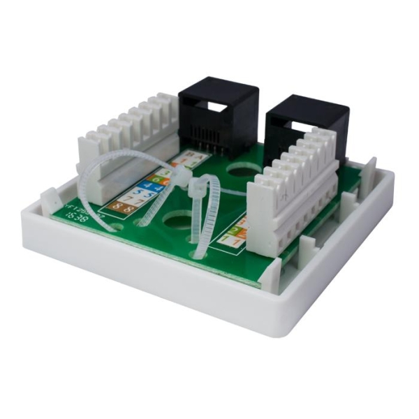 Розетка компьютерная 8P8C (RJ-45) UTP кат.6 2 порта SUPRLAN 10-0310