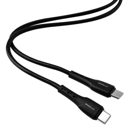 Кабель Type C-Type C 5А 80Вт 1.2м зарядка+ПД коробка черн. Ergolux 15201 Кабель Type C-Type C 5А 80Вт 1.2м зарядка+ПД коробка черн. Ergolux 15201