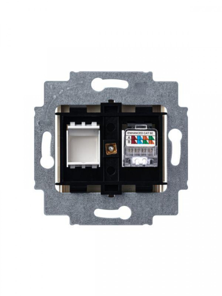 Розетка компьютерная Levit RJ45 кат.5E с заглушкой сл. кость ABB 2CHH295117A6017 Розетка компьютерная Levit RJ45 кат.5E с заглушкой сл. кость ABB 2CHH295117A6017