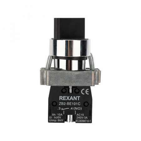 Переключатель BD21 2P короткая ручка NO Rexant 36-5550 Переключатель BD21 2P короткая ручка NO Rexant 36-5550
