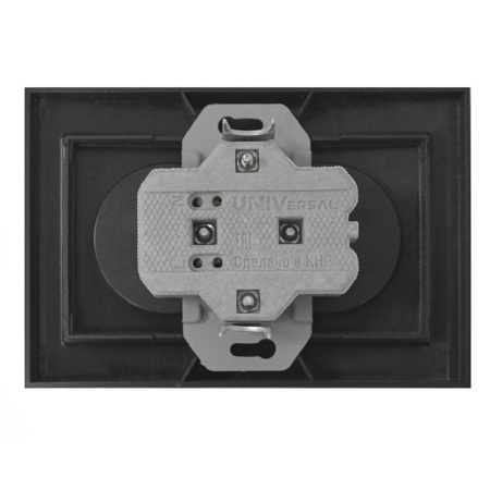 Розетка 2-м СП Бриллиант 16А IP20 с заземл. в сборе графит Universal 7947533-Gr