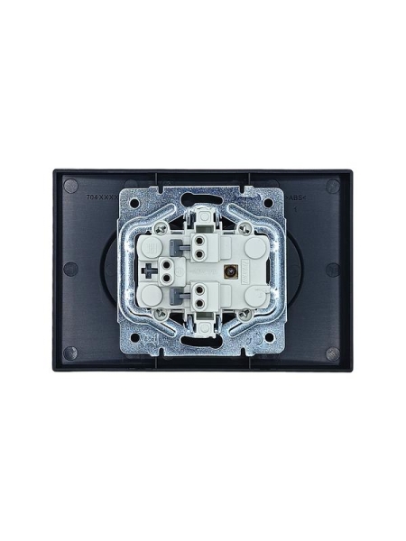 Розетка 2-мест. с/з СП ZIMA IP20 16А ПБТ безвинт. зажим черн. бархат LEZARD 704-4200-127BQC