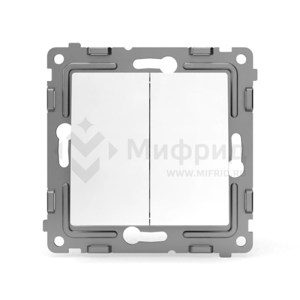 Выключатель 2-кл. СП Pixel 10А IP20 механизм бел. TOKOV ELECTRIC TKE-PX-V2-C01