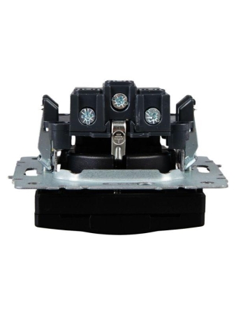 Розетка BRITE РСбш10-3-БрЧ 16А IP20 с заземл. защ. шторки с крышкой механизм черн. IEK BR-R16-16-K02