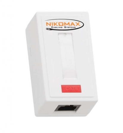 Розетка 1 порт кат.6 (класс E) 250МГц RJ45/8P8C 110/KRONE T568A/B на печатной плате неэкран. бел. NIKOMAX NMC-WO1UE2-WT Розетка 1 порт кат.6 (класс E) 250МГц RJ45/8P8C 110/KRONE T568A/B на печатной плате неэкран. бел. NIKOMAX NMC-WO1UE2-WT