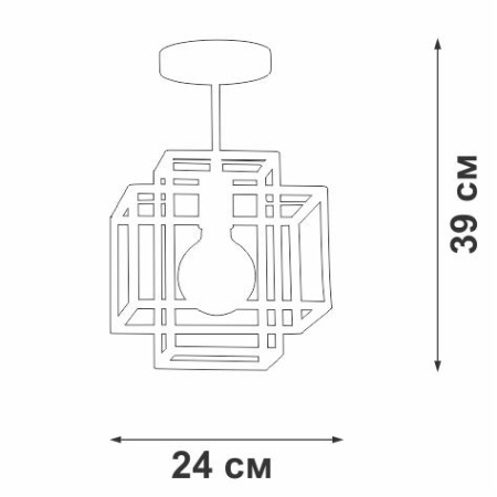Люстра 1xE27 макс. 40Вт Vitaluce V3975-1/1PL Люстра 1xE27 макс. 40Вт Vitaluce V3975-1/1PL