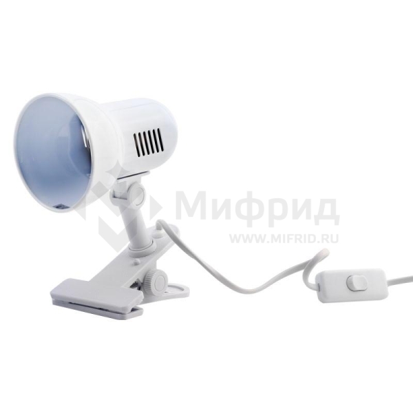 Светильник H-035 40Вт 230В прищепка метал. бел. Camelion 7198