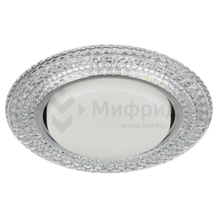 Светильник точечный DK LD26 SL/WH GX53 декор со светодиод. подсветкой прозр. ЭРА Б0029638